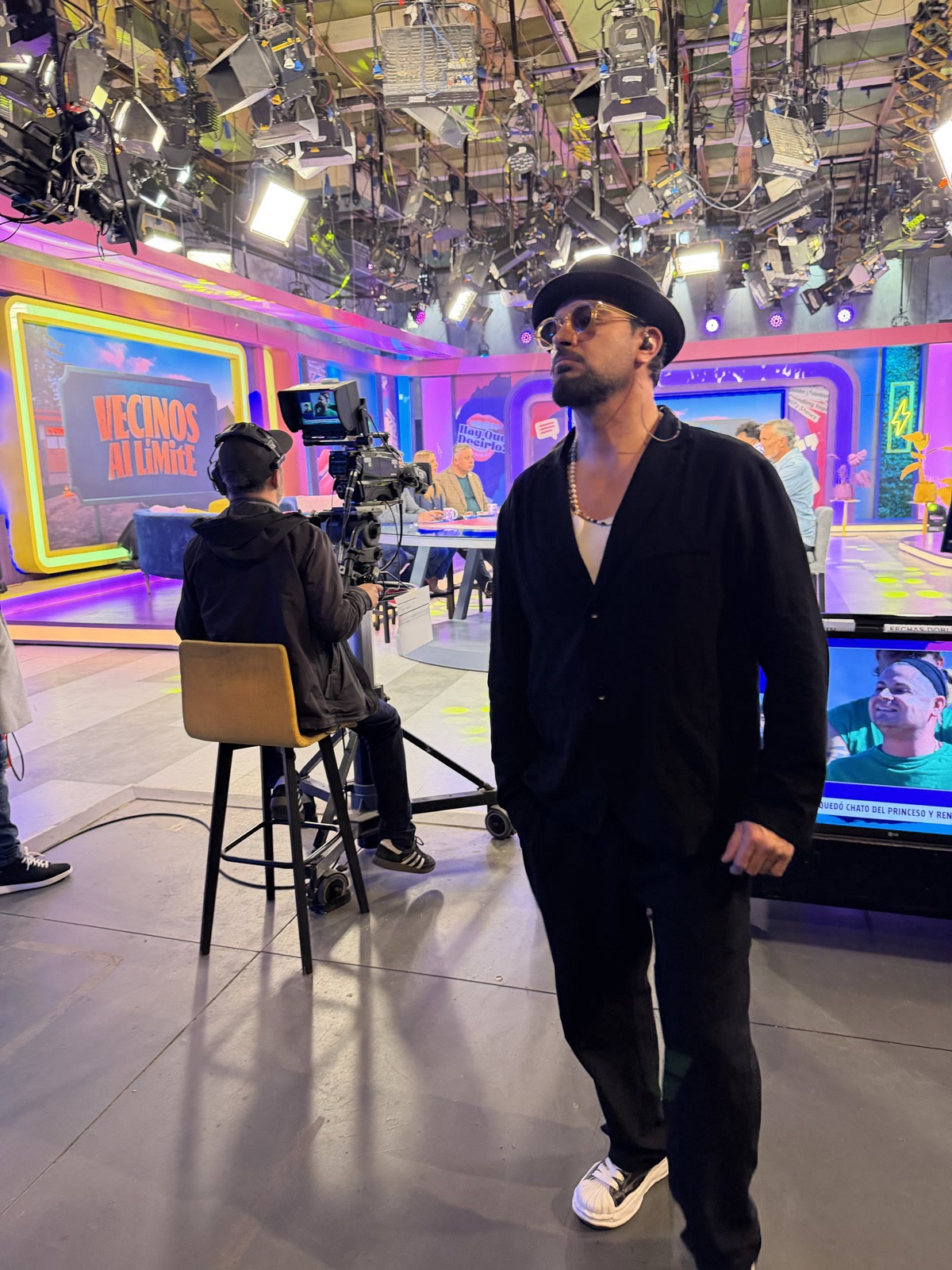 Enzo Ruiz en el estudio de Canal 13